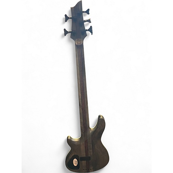 Used 2025 Schecter Guitar Research SLS Elite-5 Evil Twin Satin Black Electric Bass Guitar