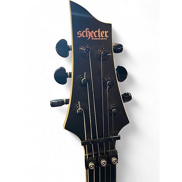 Used 2020 Schecter Guitar Research C-1 FR-S SLS Elite Evil Twin Satin Black Solid Body Electric Guitar
