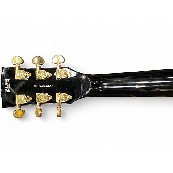 Used Harley Benton SC Custom 3 Black and Gold Solid Body Electric Guitar