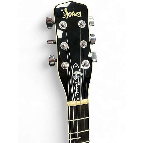 Used TV JONES Spectra Sonic Black Solid Body Electric Guitar