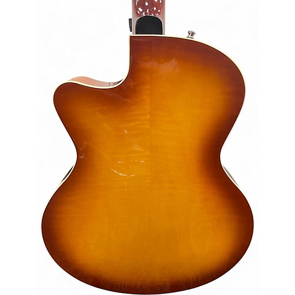 Used Godin 5th Avenue Jazz Burst Hollow Body Electric Guitar