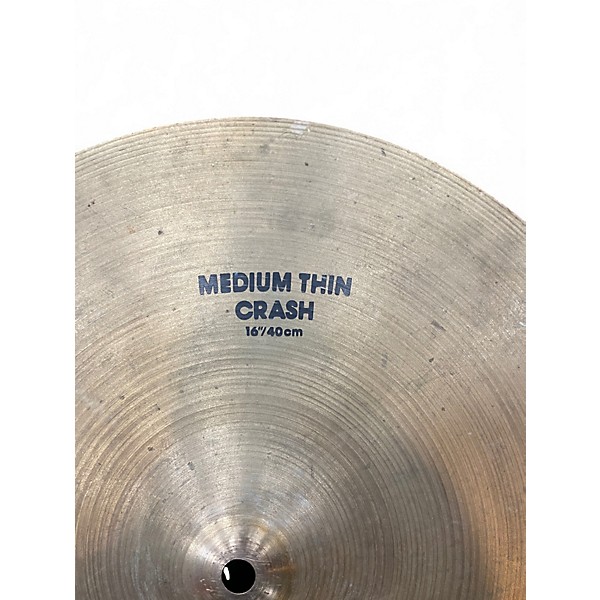 Used Zildjian 16in avedis medium thin crash Cymbal
