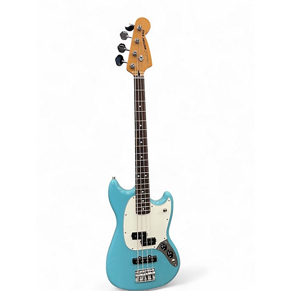 Used 2025 Fender Player Mustang II Bass PJ Aquatone Blue Electric Bass Guitar