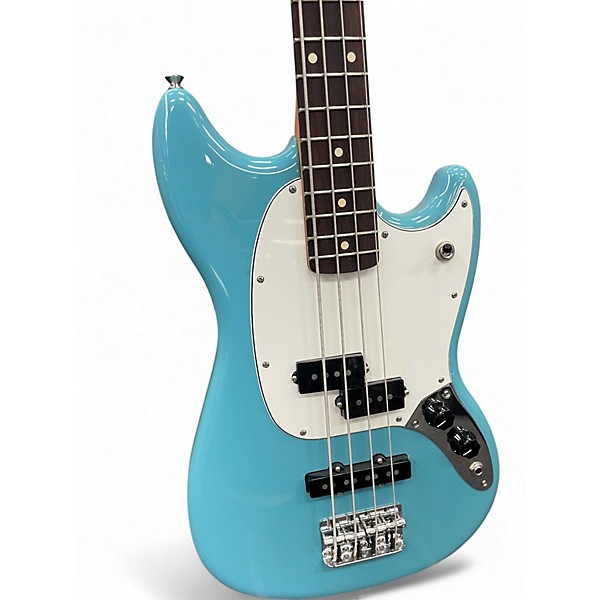 Used 2025 Fender Player Mustang II Bass PJ Aquatone Blue Electric Bass Guitar