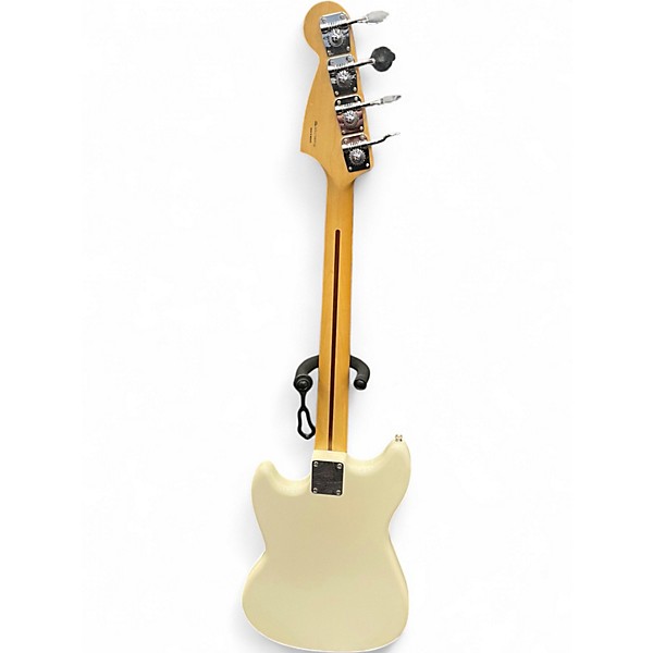 Used Fender Mustang Bass Antique Ivory Electric Bass Guitar