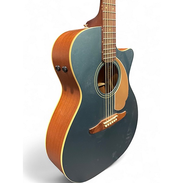 Used Fender Newporter Player Ocean Teal Acoustic Electric Guitar