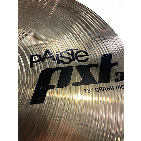 Used Paiste 18in PST3 Crash Ride Cymbal