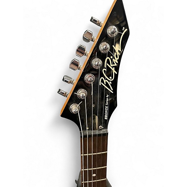 Used 2002 B.C. Rich Bronze Series Warlock Black Solid Body Electric Guitar