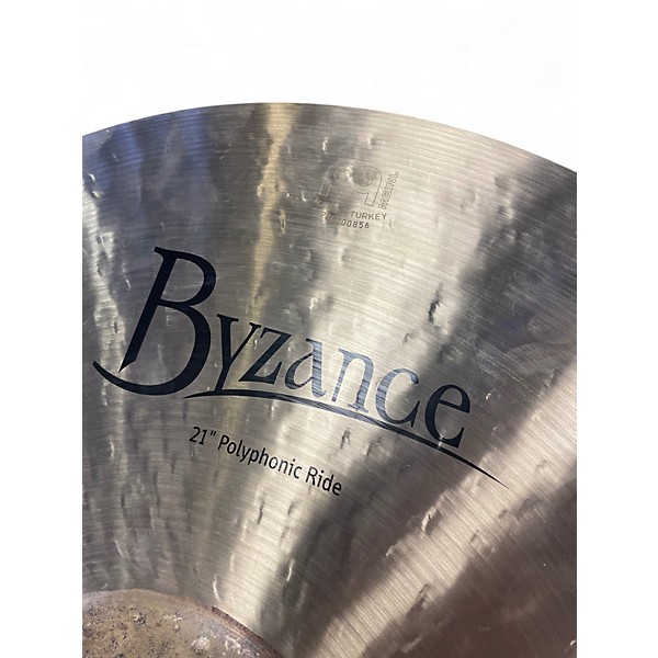 Used MEINL 21in BYZANCE POLYPHONIC RIDE Cymbal