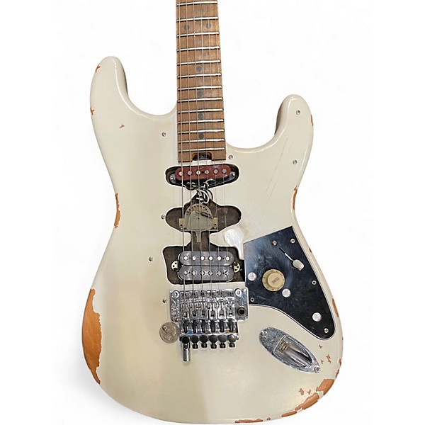 Used EVH Frankenstein Series Relic White Solid Body Electric Guitar