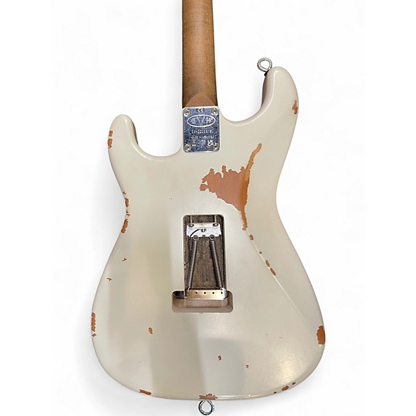 Used EVH Frankenstein Series Relic White Solid Body Electric Guitar