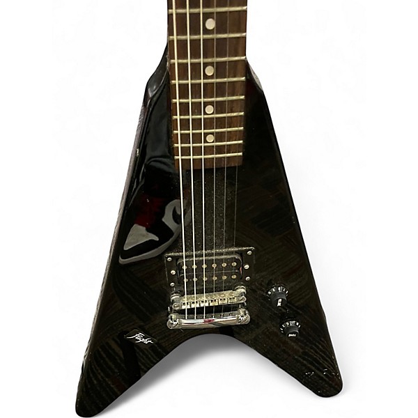 Used Mahar FLYING V Black Solid Body Electric Guitar