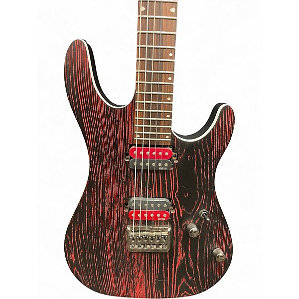 Used Cort kx300 Etched Black and Red Solid Body Electric Guitar