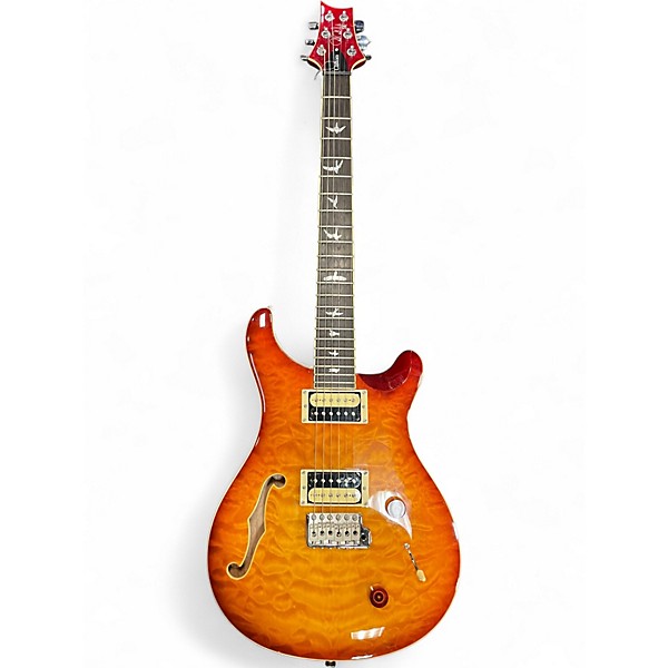 Used PRS SE Custom 22 Semi-Hollowbody ORANGE SUNBURST Hollow Body Electric Guitar