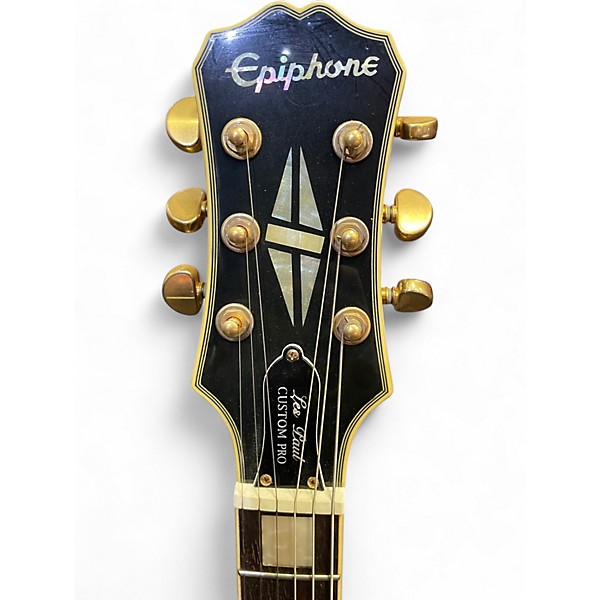 Used Epiphone Les Paul Custom Pro Left Handed Black Electric Guitar