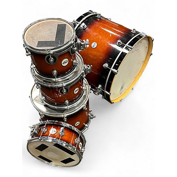 Used DW 5 Piece Design Series Tobacco Burst Drum Kit