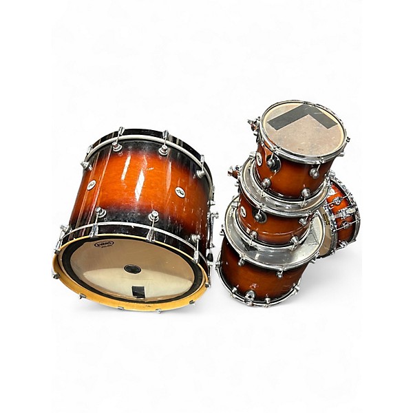 Used DW 5 Piece Design Series Tobacco Burst Drum Kit
