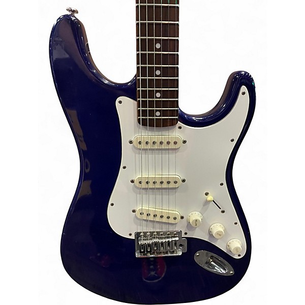 Used Silvertone St Style Blue Solid Body Electric Guitar