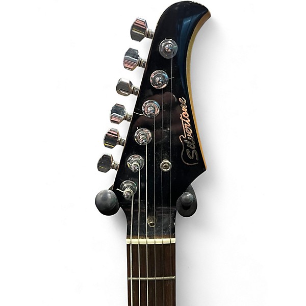 Used Silvertone St Style Blue Solid Body Electric Guitar