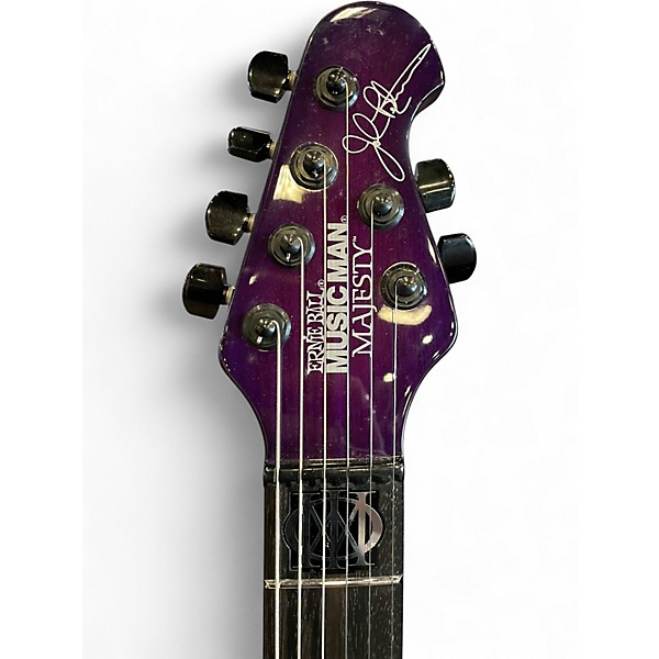 Used Ernie Ball Music Man Majesty Trans Purple Solid Body Electric Guitar