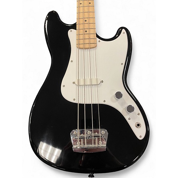 Used Squier Bronco Black Electric Bass Guitar