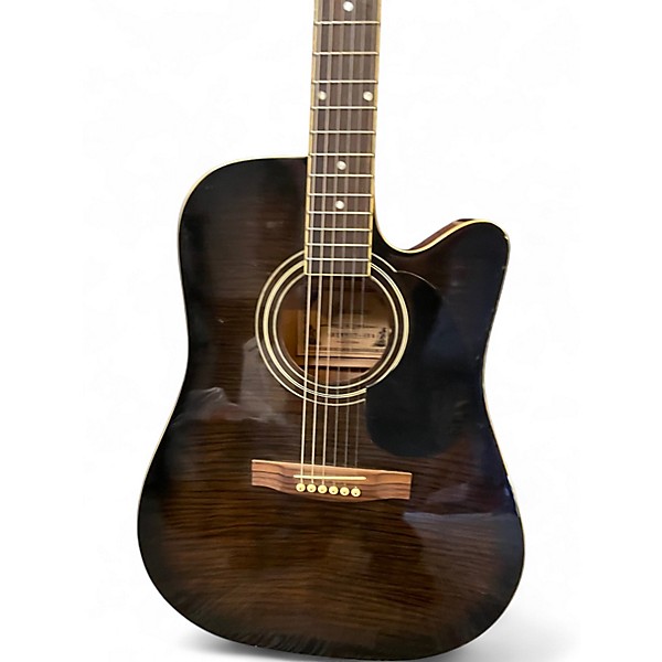 Used Galveston DRW-987 Trans Black Acoustic Guitar