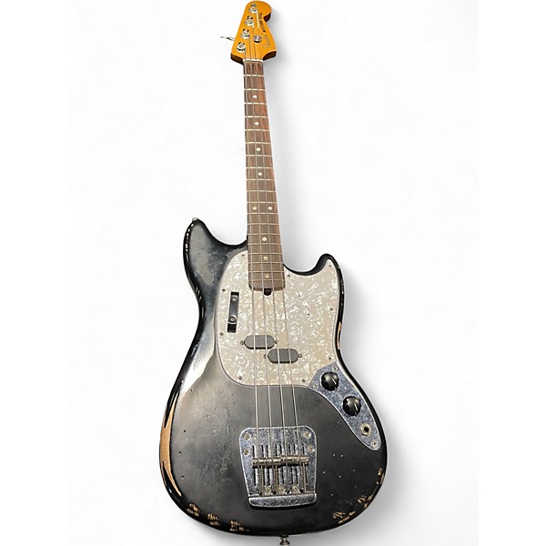 Used Fender JMJ ROAD WORN MUSTANG BASS BLACK Electric Bass Guitar