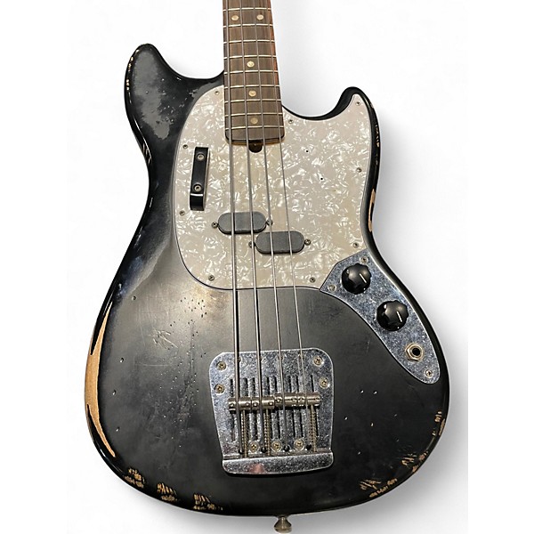 Used Fender JMJ ROAD WORN MUSTANG BASS BLACK Electric Bass Guitar