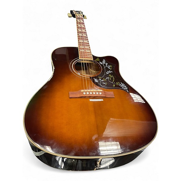 Used Epiphone Hummingbird Pro 2 Color Sunburst Acoustic Electric Guitar