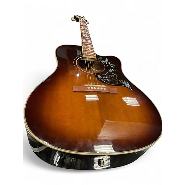 Used Epiphone Hummingbird Pro 2 Color Sunburst Acoustic Electric Guitar