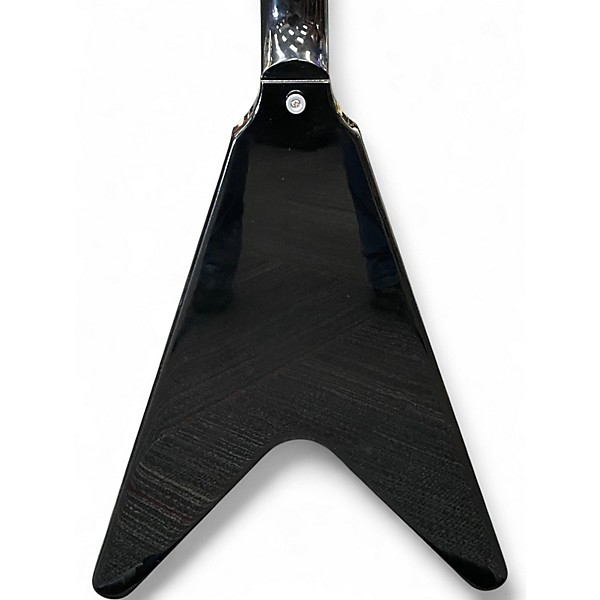 Used 2022 Gibson '70s Flying V Mirror Black Solid Body Electric Guitar