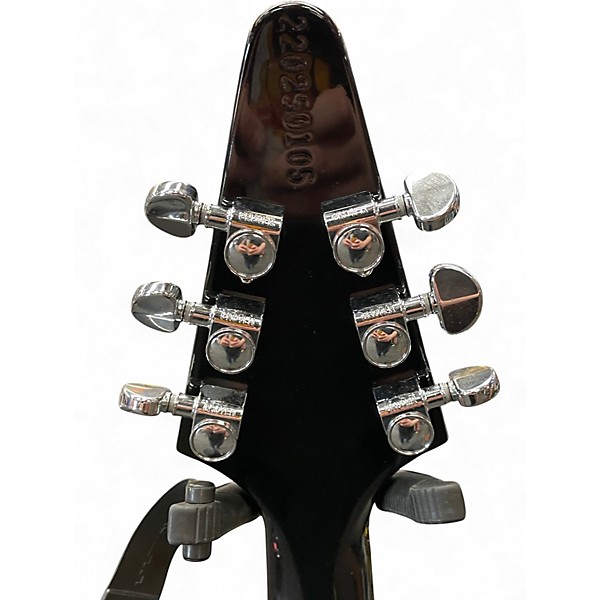 Used 2022 Gibson '70s Flying V Mirror Black Solid Body Electric Guitar
