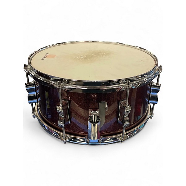 Used Ludwig 14in BACKBEAT SNARE METALLIC RED SPARKLE Drum