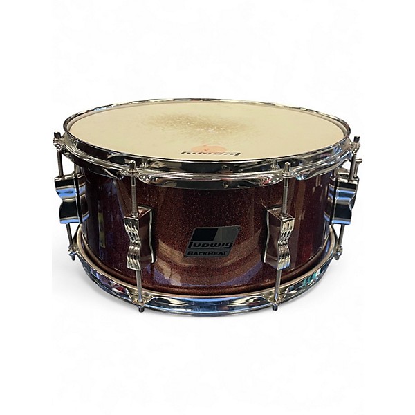 Used Ludwig 14in BACKBEAT SNARE METALLIC RED SPARKLE Drum