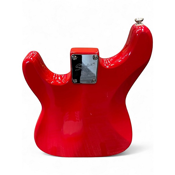 Used Squier MINI STRAT Candy Apple Red Solid Body Electric Guitar