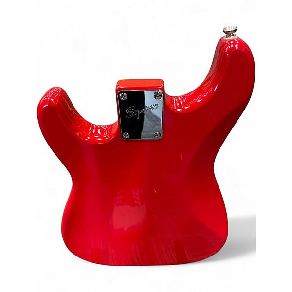 Used Squier MINI STRAT Candy Apple Red Solid Body Electric Guitar