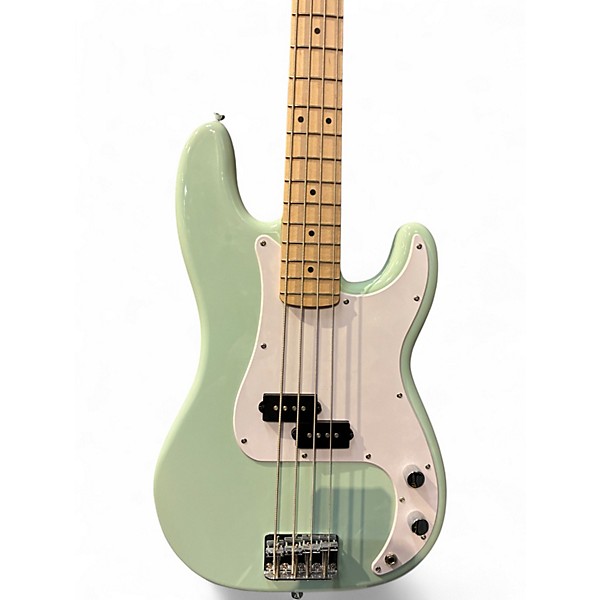 Used Squier Sonic Precision Bass Surf Green Electric Bass Guitar