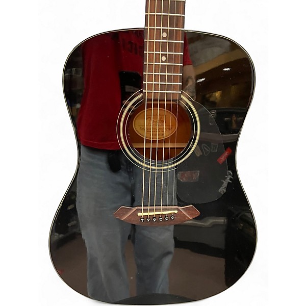 Used Fender CD60 Dreadnought Black Acoustic Guitar