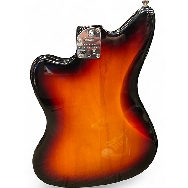 Used Fender American Professional II Jazzmaster 3 Tone Sunburst Solid Body Electric Guitar