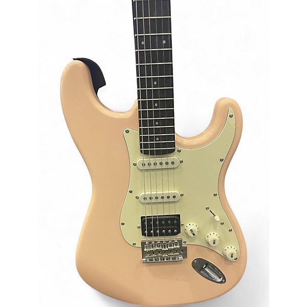 Used Donner designer series strat PINK Solid Body Electric Guitar