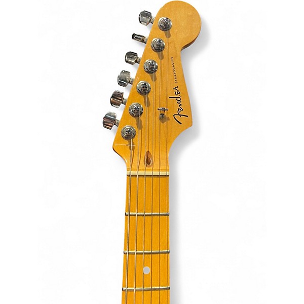 Used 2011 Fender American Deluxe Stratocaster V Neck 2 Tone Sunburst Solid Body Electric Guitar