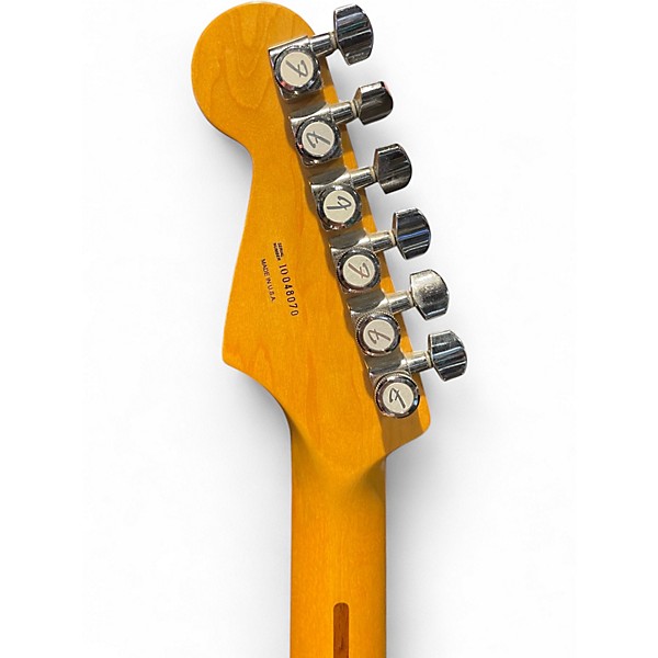 Used 2011 Fender American Deluxe Stratocaster V Neck 2 Tone Sunburst Solid Body Electric Guitar