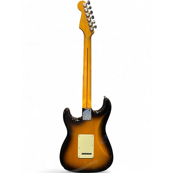 Used 2011 Fender American Deluxe Stratocaster V Neck 2 Tone Sunburst Solid Body Electric Guitar