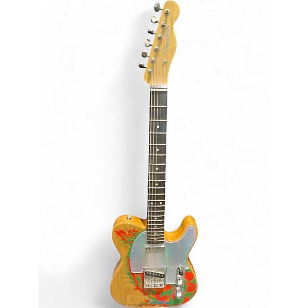 Used Fender Jimmy Page Dragon Art Telecaster Natural Solid Body Electric Guitar