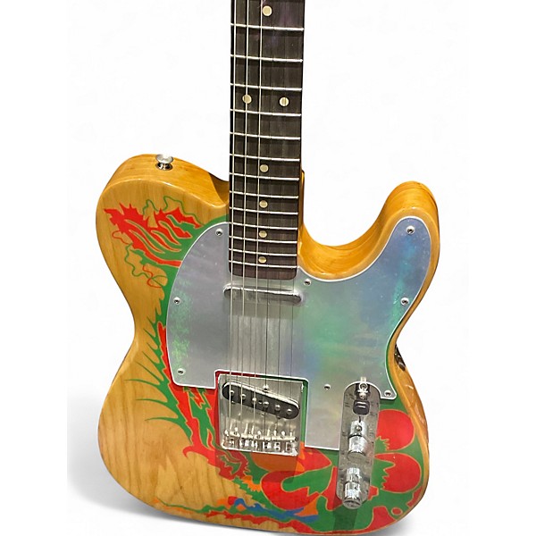 Used Fender Jimmy Page Dragon Art Telecaster Natural Solid Body Electric Guitar
