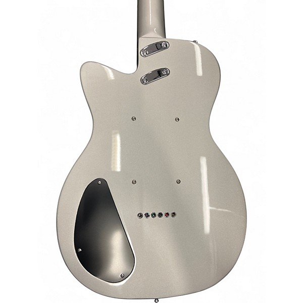 Used 2021 Silvertone 1303/U2 Black and Silver Solid Body Electric Guitar