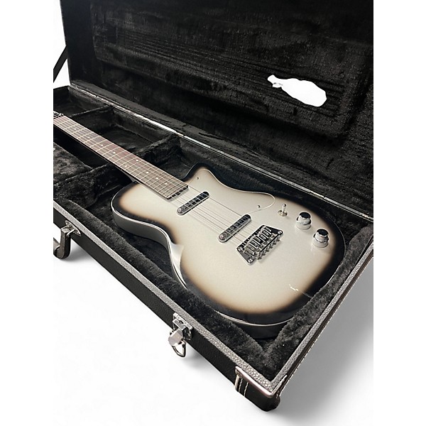 Used 2021 Silvertone 1303/U2 Black and Silver Solid Body Electric Guitar