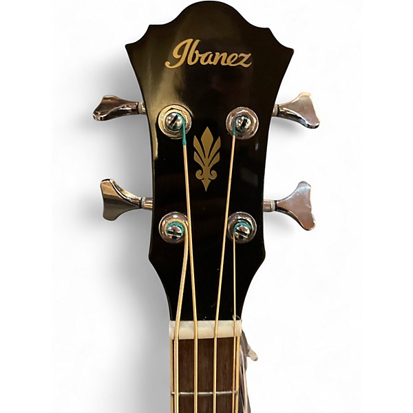 Used Ibanez aeb5e-bk Black Acoustic Bass Guitar