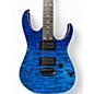Used 2024 Ibanez GRG120QAS Trans Blue Gradation Solid Body Electric Guitar