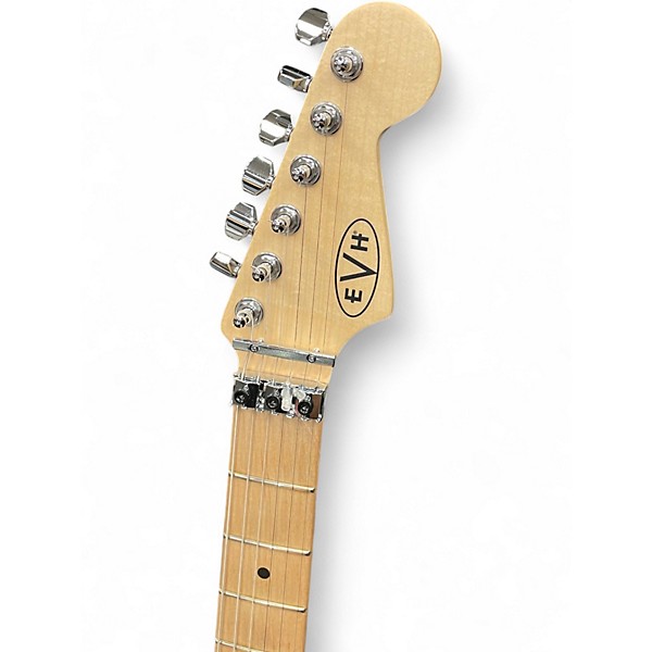 Used EVH Striped Series Black and White Solid Body Electric Guitar